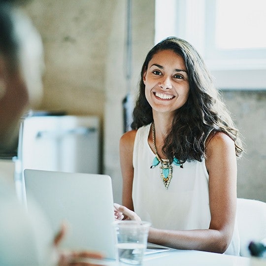 woman smiling