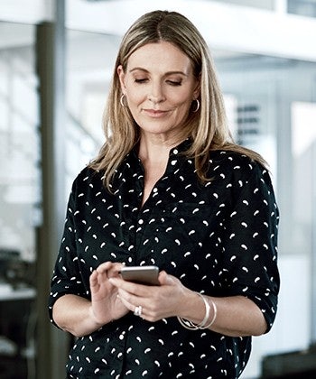 woman with tablet