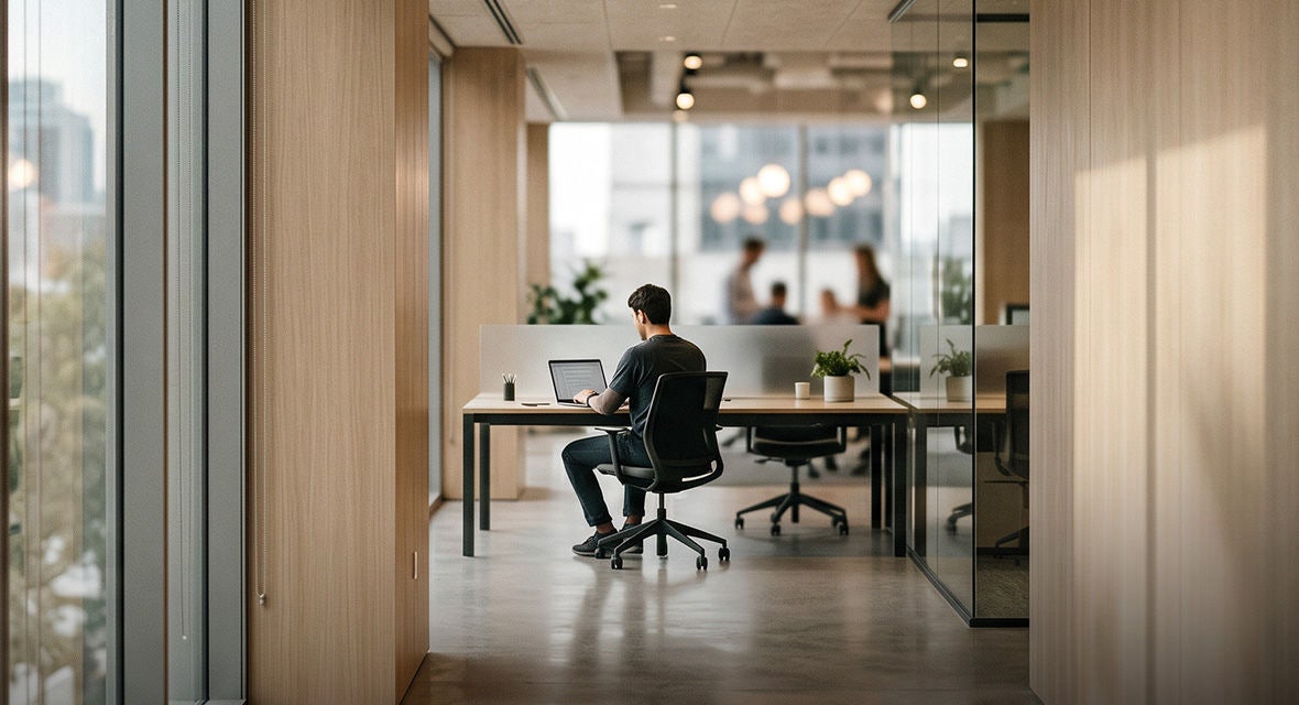 arbeiten an laptop