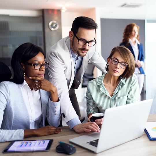 Garantie - keine Einschränkungen für die Authentizität colleagues in a meeting
